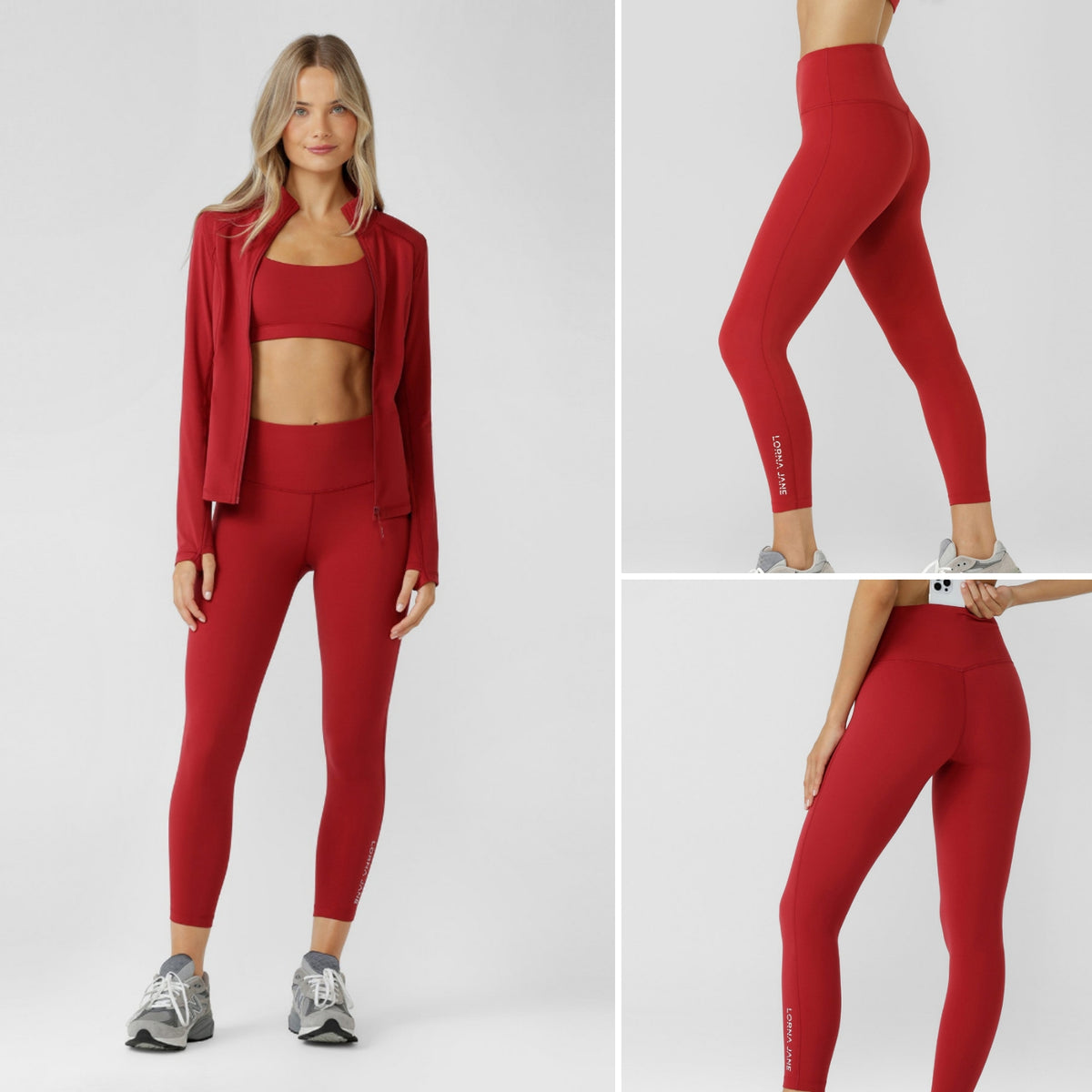 Lorna Jane lotus no chafe phone pocket ankle biter leggings