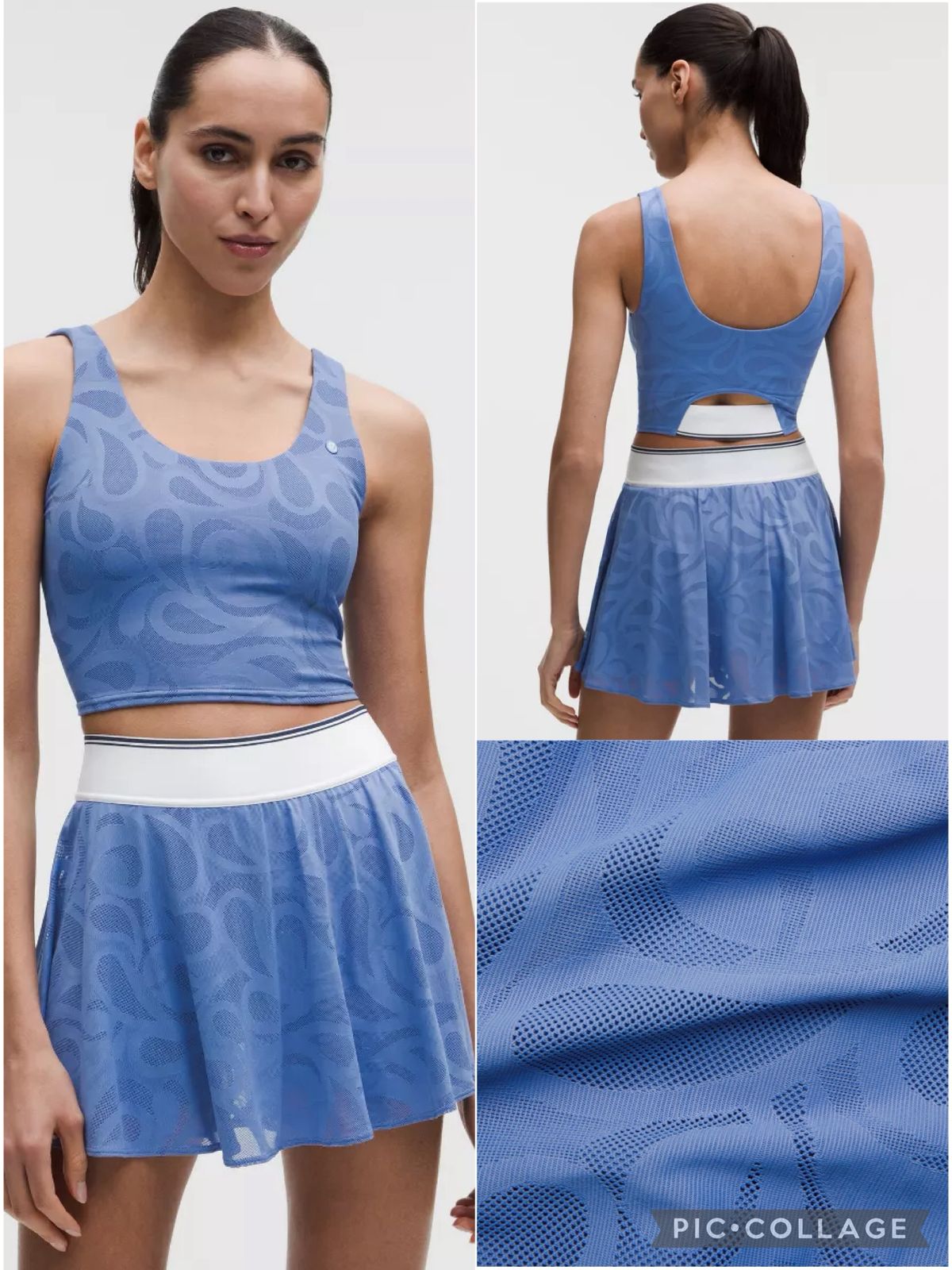 Lululemon Paisley Mesh Tennis Tank Top with padding