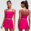 Lululemon square neck cropped tennis tank with padding Top Sport