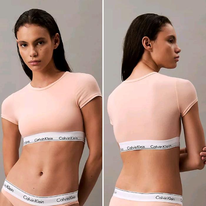 Ck Icon Cotton Modal Lightly Lined TShirt Bralette