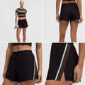 Lululemon High-Rise Split Short 3" Stripe