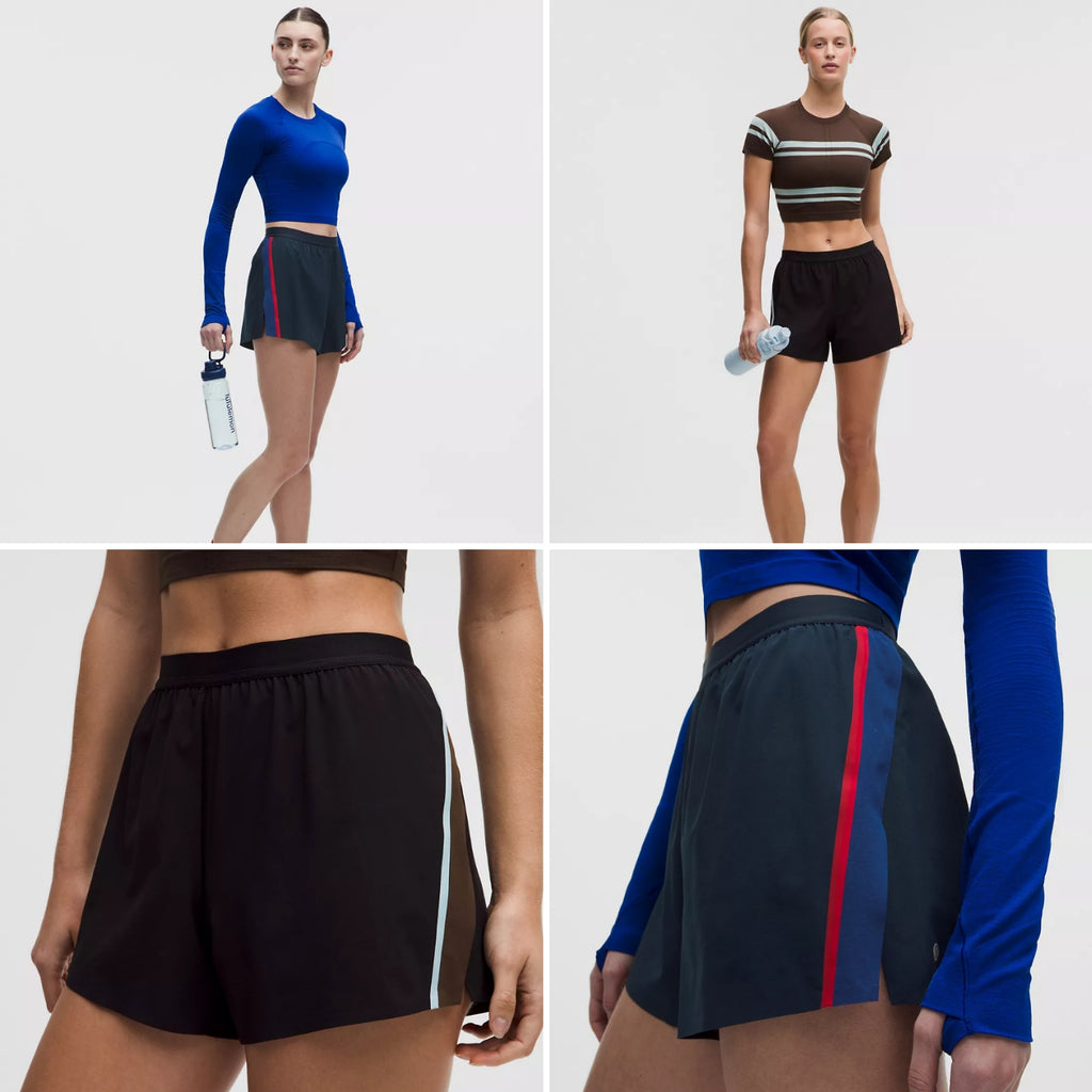 Lululemon High-Rise Split Short 3" Stripe