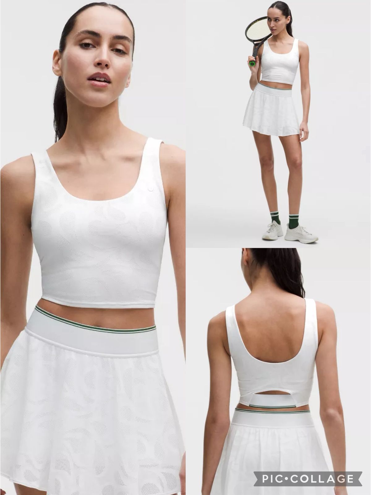 Lululemon Paisley Mesh Tennis Tank Top with padding