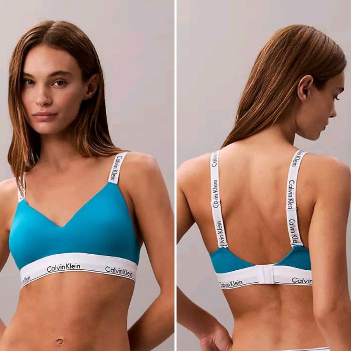 Ck Icon Cotton Modal Lightly Lined Bralette