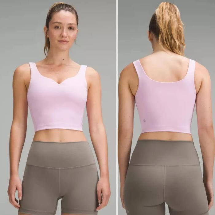 Lululemon wunder train sweet tank top Crop with padding Sport