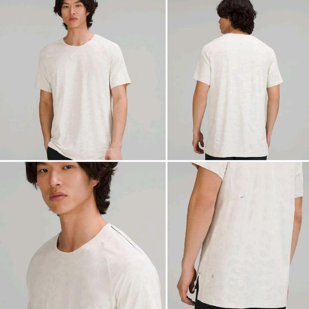 Lululemon men textured training short sleeve