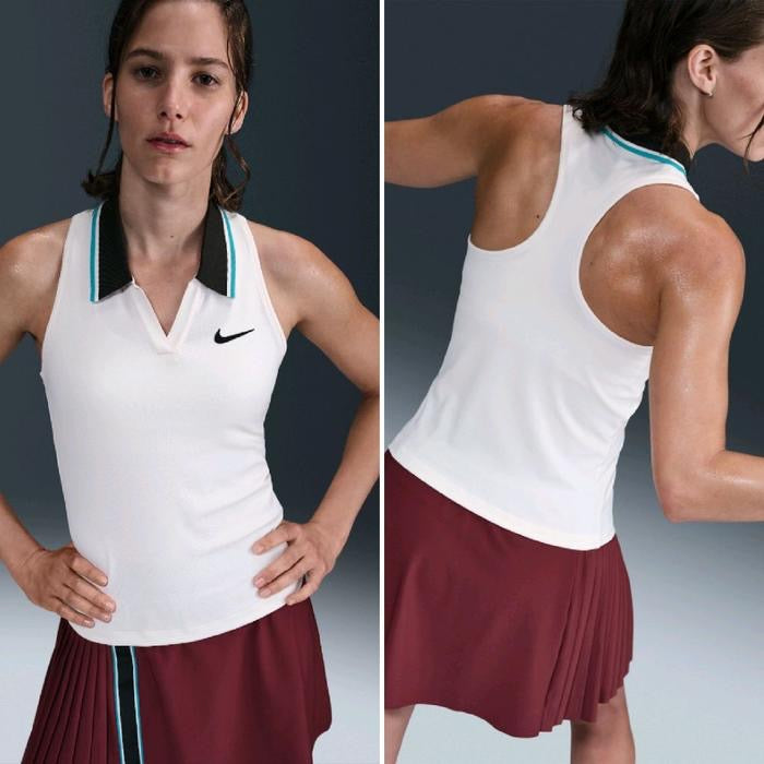 Nike Womens Paris Court Dri-FIT Slam High Rise Tennis padel top