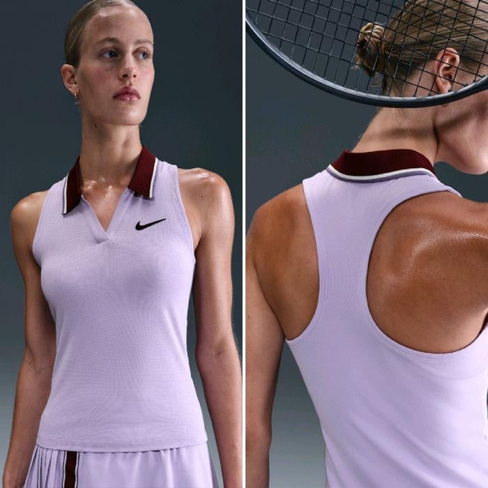 Nike Womens Paris Court Dri-FIT Slam High Rise Tennis padel top
