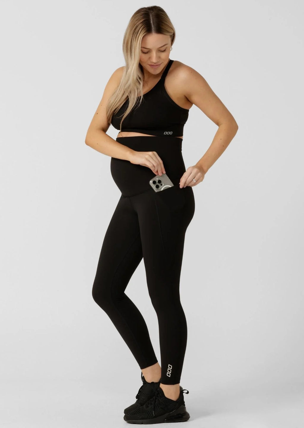 Lorna jane Maternity Phone Pocket Ankle Biter Leggings