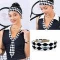 Pompeche black & white diamond hairband