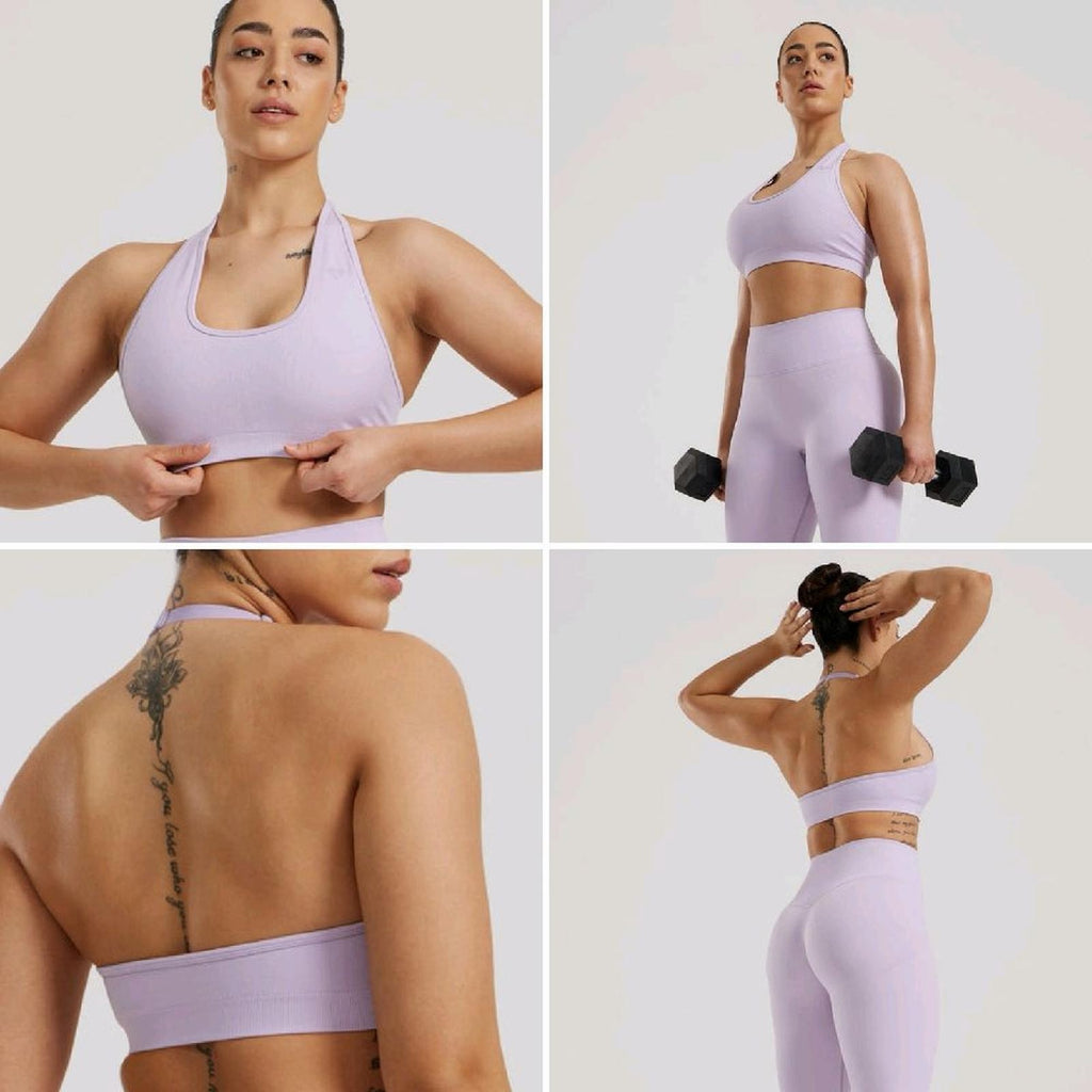 Womensbest motion Seamless halter bra with padding