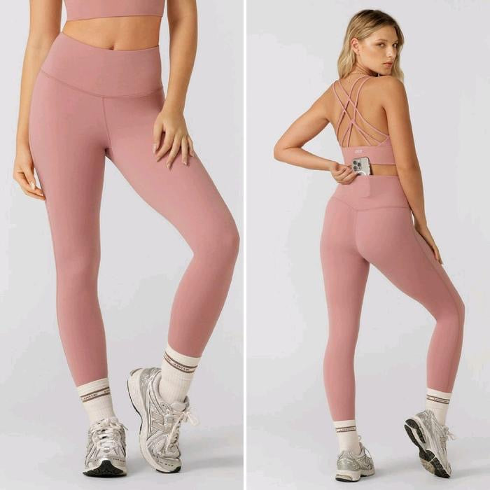 Lorna Jane lotus no chafe phone pocket ankle biter leggings