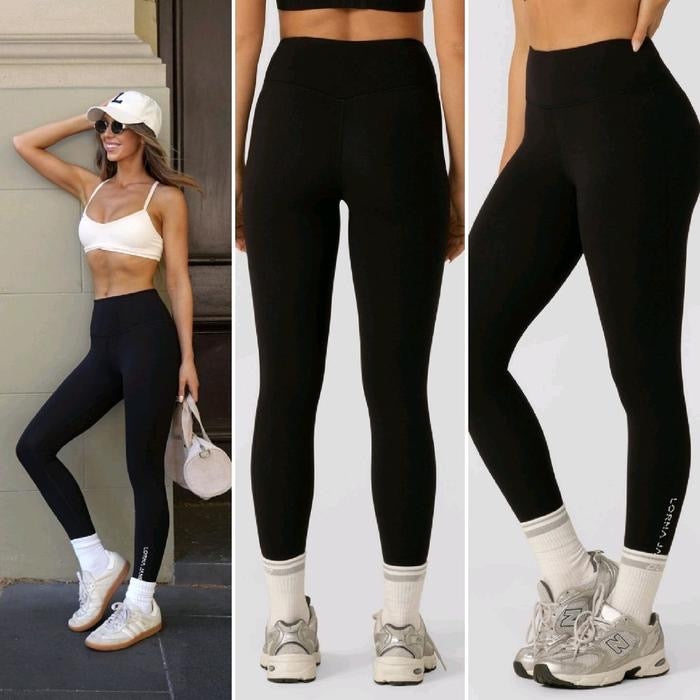 Lorna Jane lotus no chafe phone pocket ankle biter leggings