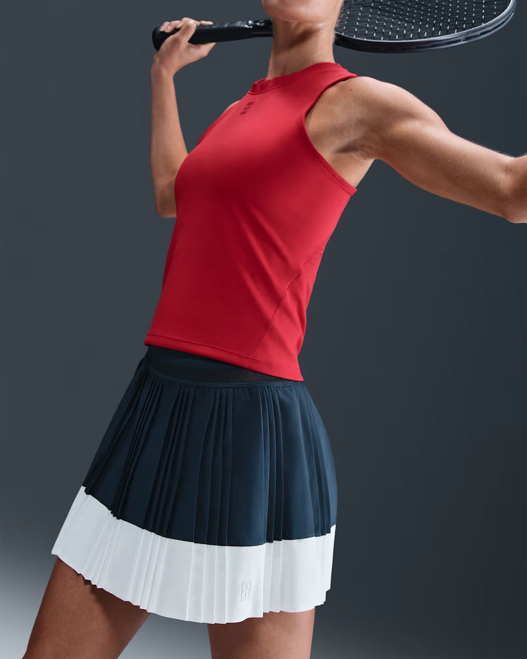 Nike Womens advantage pleat stripe skirt