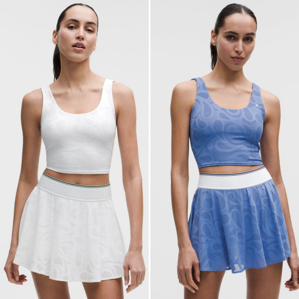 Lululemon Paisley Mesh Tennis Tank Top with padding