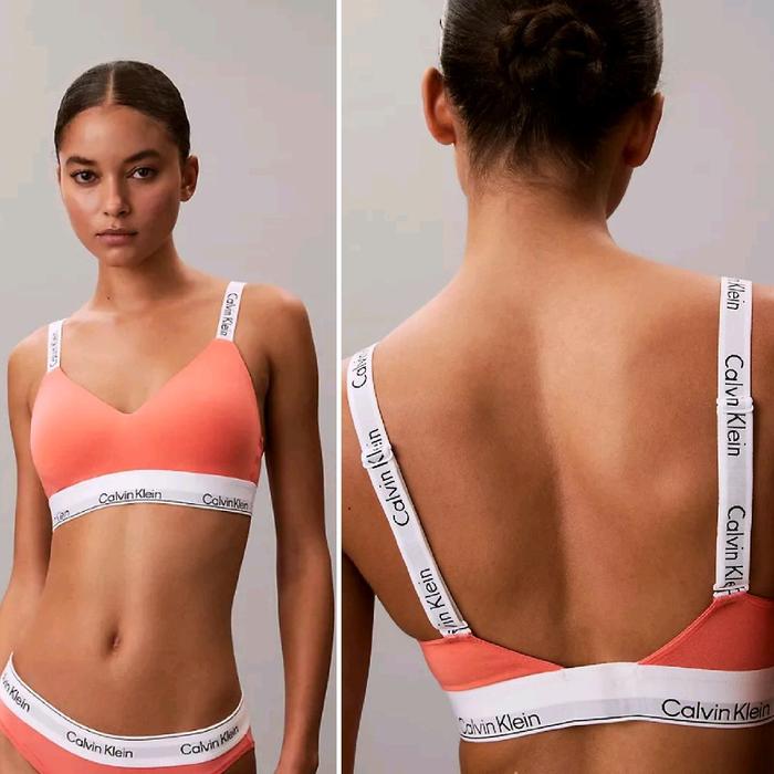 Ck Icon Cotton Modal Lightly Lined Bralette