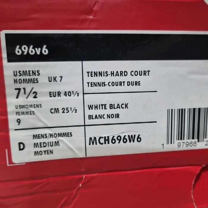 New Balance 696v6 standard (D) Mens Tennis Shoes size 7.5