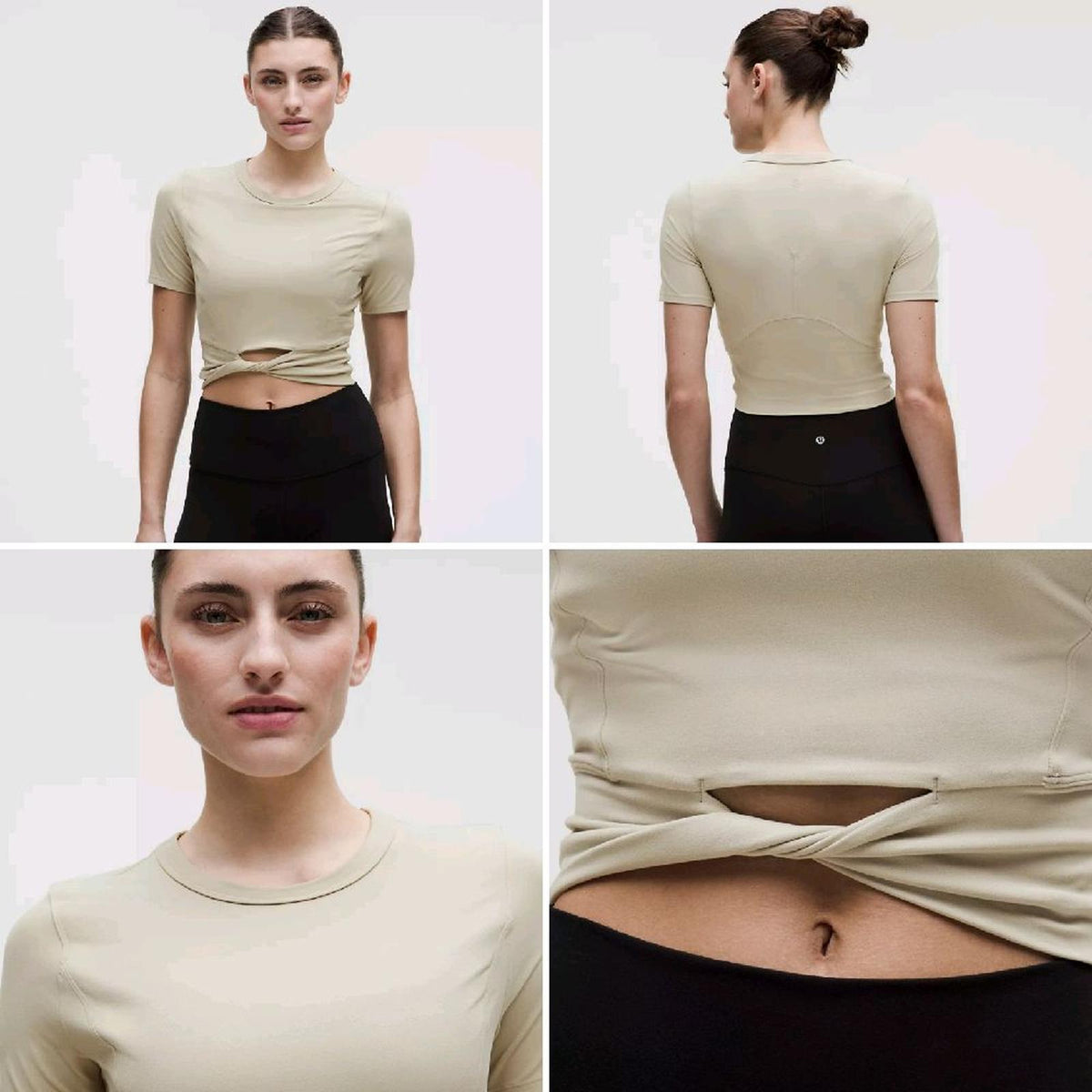 Lululemon Cropped Nulu Twist-Hem Short-Sleeve Shirt