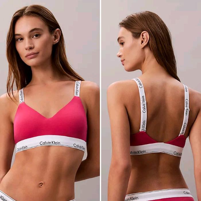 Ck Icon Cotton Modal Lightly Lined Bralette