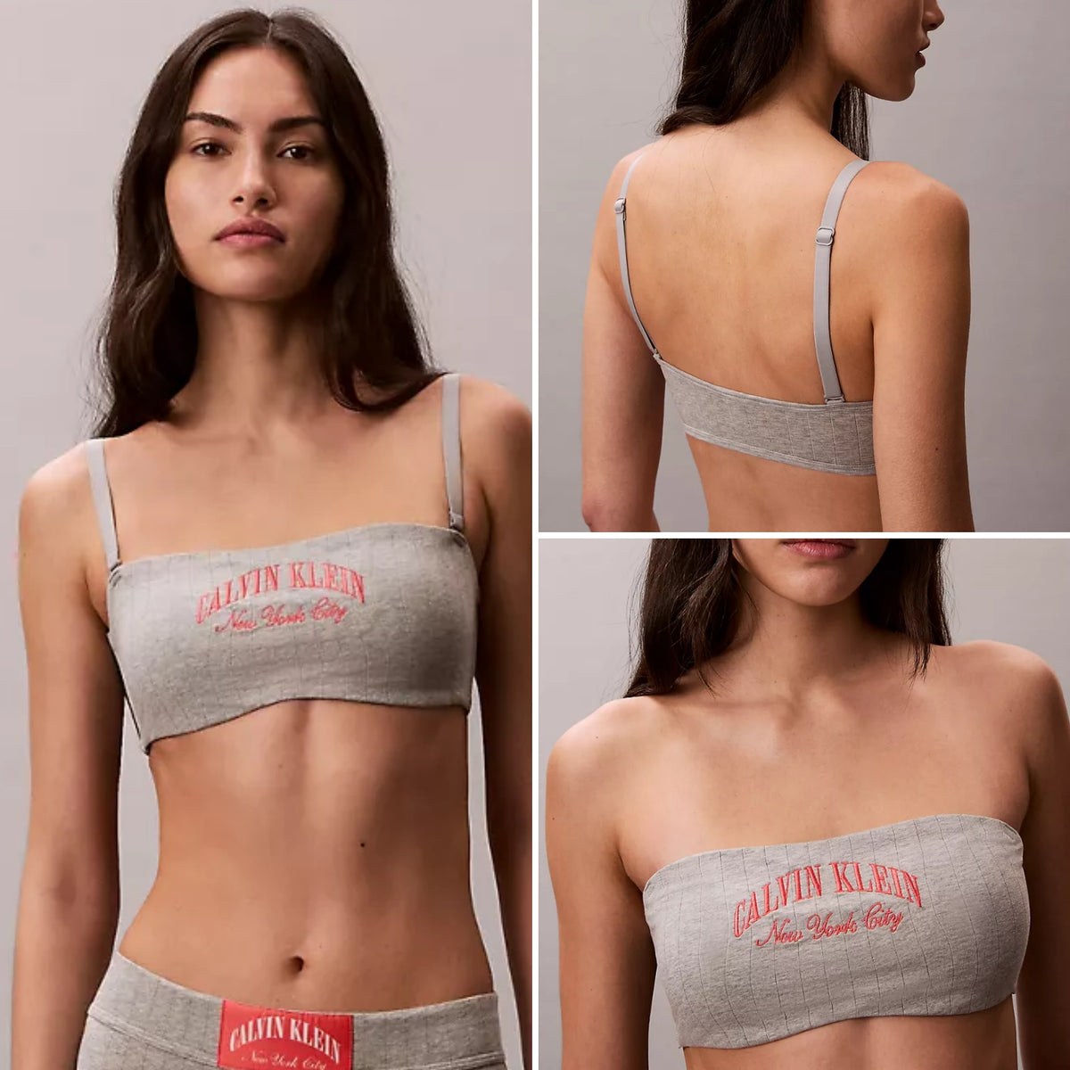 Calvin klein Heritage Classic Cotton Stretch Lightly Lined Bandeau Bralette